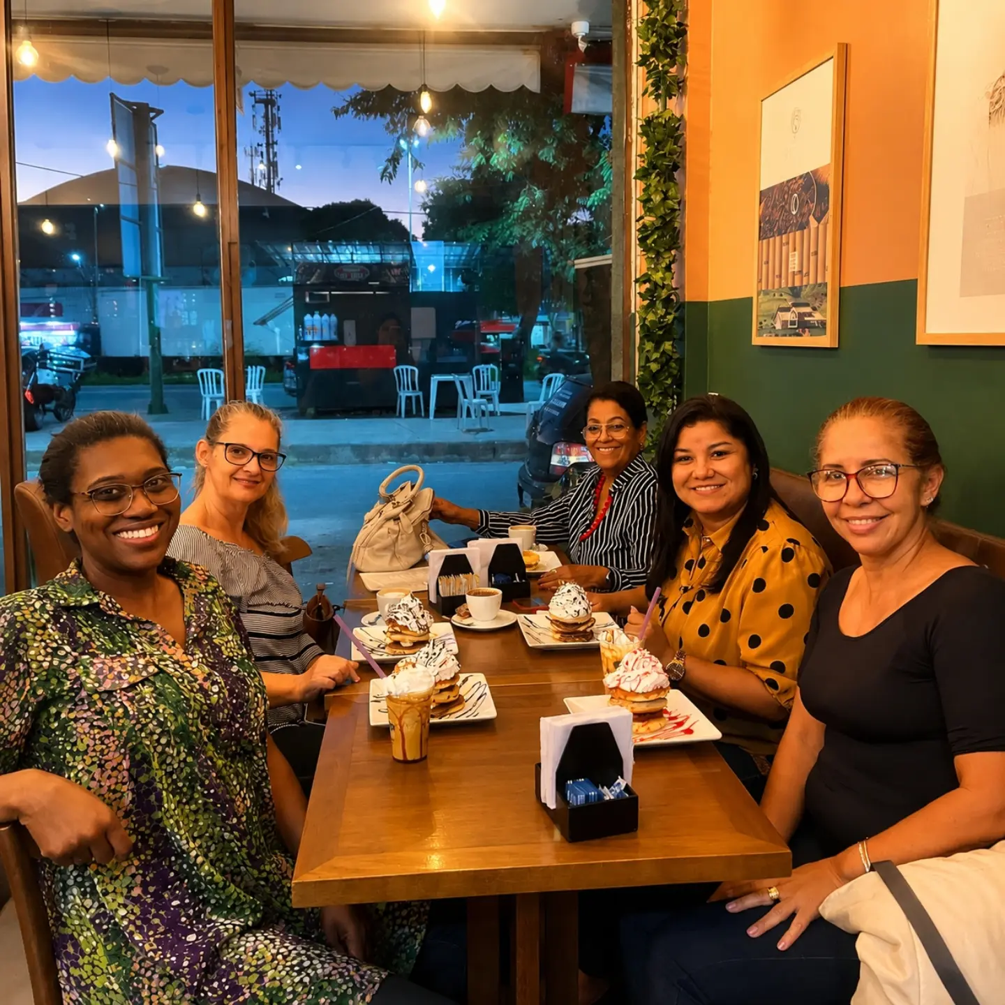 Clientes reunidos no ambiente do Cerino Café